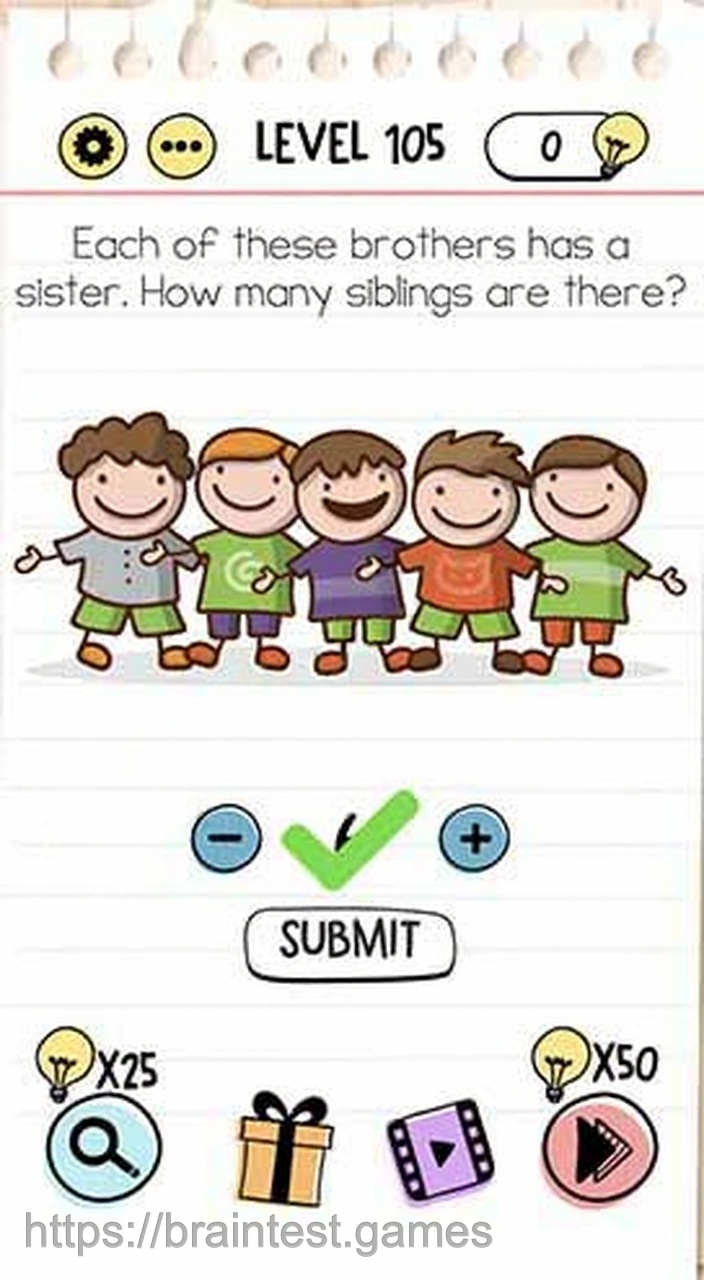 Brain Test Level 105 - Step 2