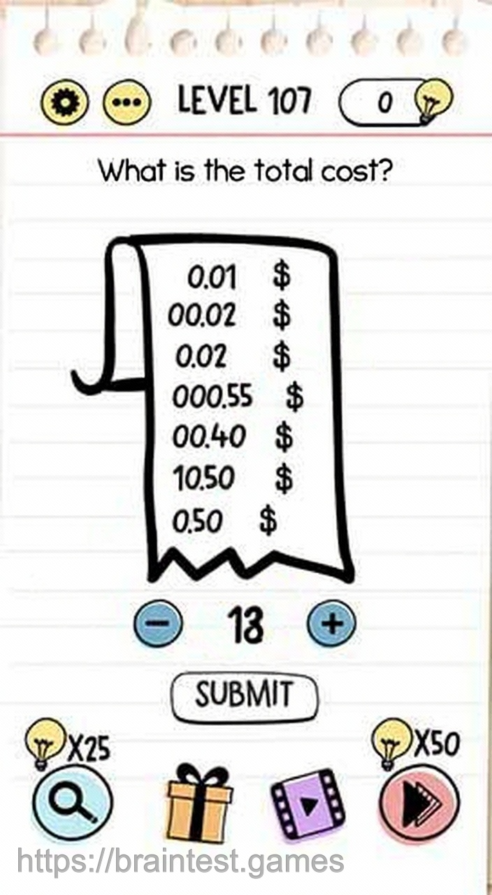 Brain Test Level 107 - Step 2