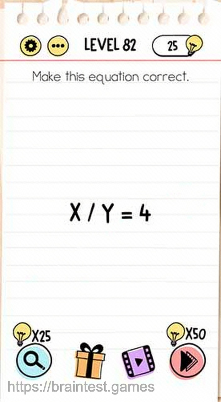 Brain Test Level 82 - Step 1