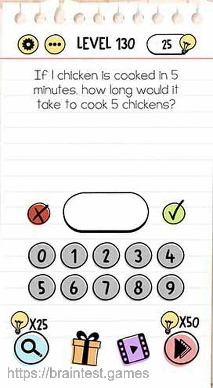 Brain Test Level 130 - Step 1