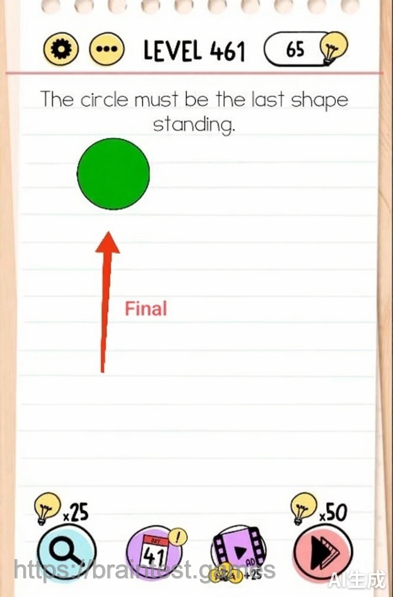 Brain Test Level 461 - Step 3