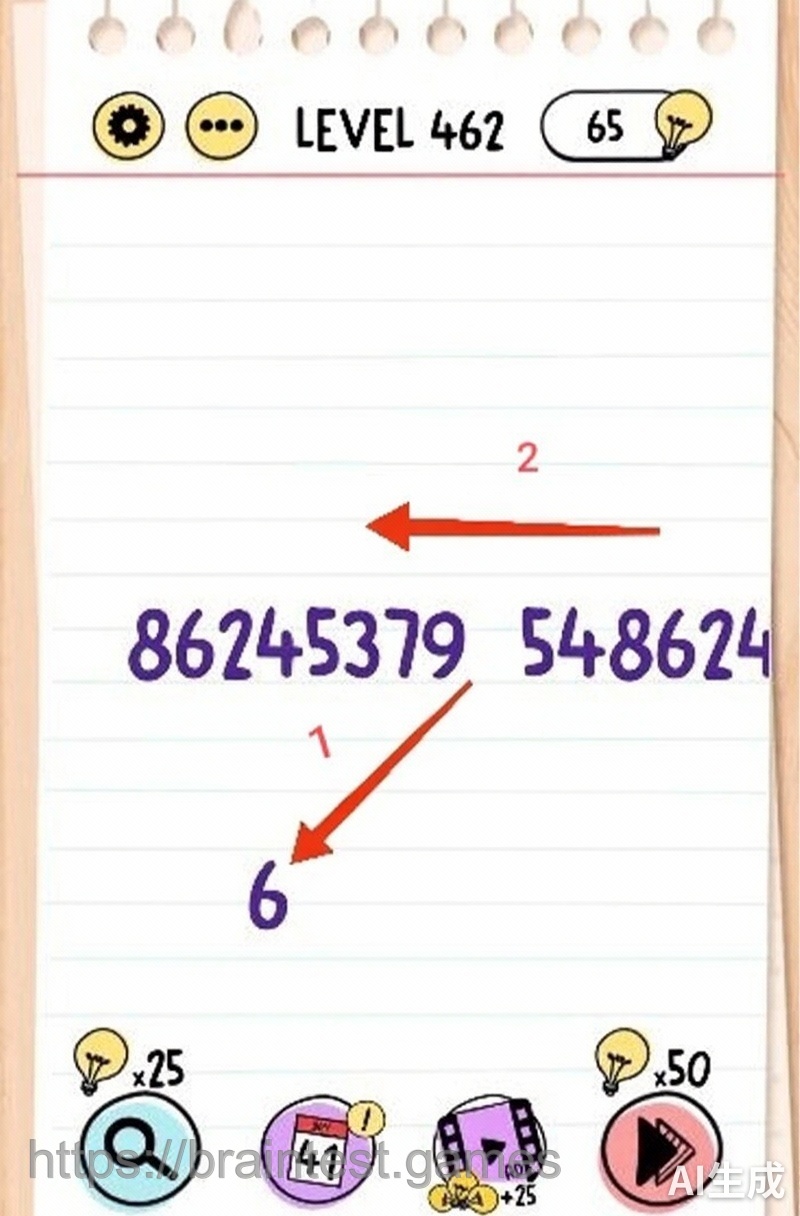 Brain Test Level 462 - Step 1